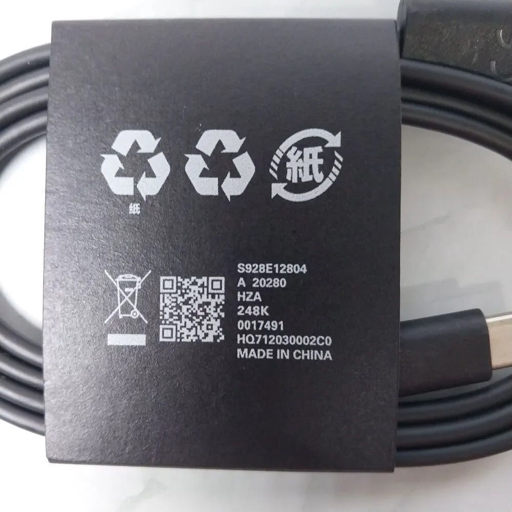 Motorola OEM USB-A to USB-C Charging Data Cable 3ft Black S928E12804 New